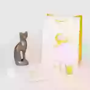 Graceful Sitting Cat Urn - Brown